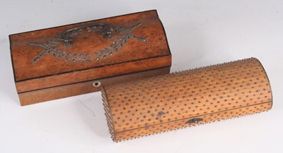 Lot 4224 - A Victorian burr yew wood work box of...