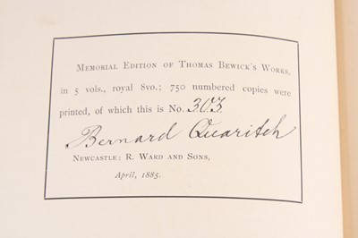 Lot 4009 - Bewick, Thomas: Memorial Edition of Thomas...