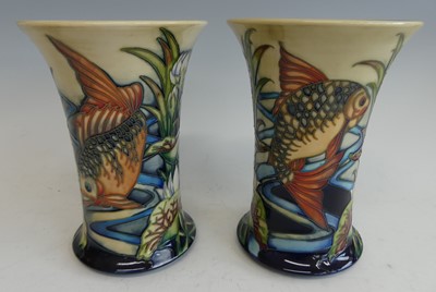 Lot 77 - A pair of contemporary Moorcroft pottery vases...
