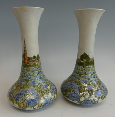 Lot 42 - A pair of large Cobridge Stoneware vases in...