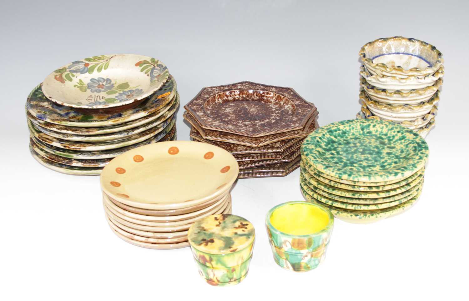 Lot 4077 - A collection of 20th century studio pottery...