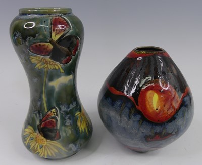 Lot 33 - A Cobridge Stoneware vase, underglaze painted...
