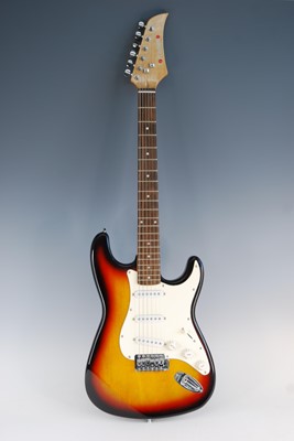 Lot 1116 - A Fortissimo electric guitar, in tobacco...