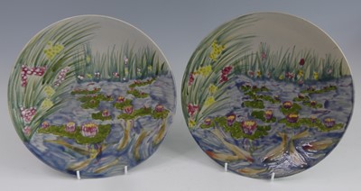 Lot 6 - A pair of Cobridge Stoneware plates in the...
