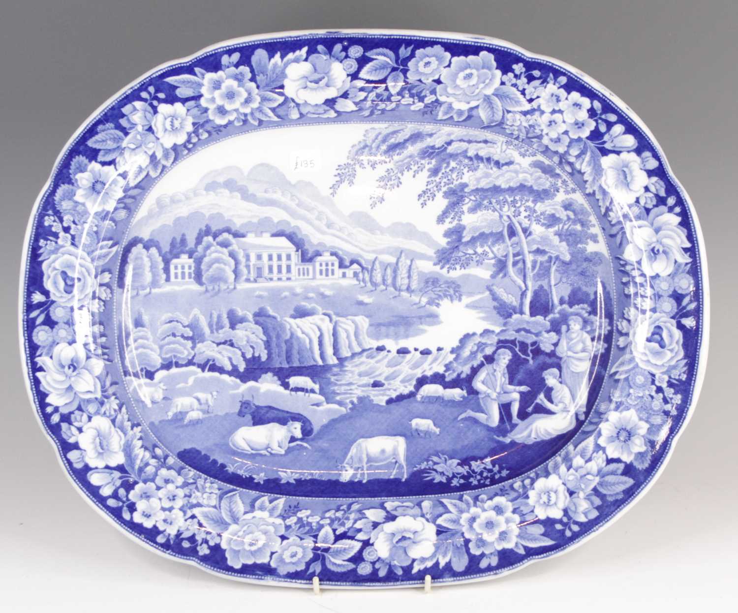 Lot 4042 - A Staffordshire blue and white transfer...