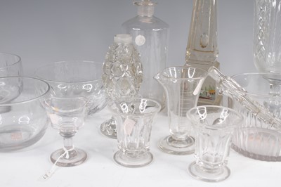 Lot 4098 - A collection of glassware, 19th century and...