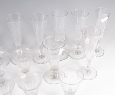 Lot 4097 - A collection of mixed drinking glasses, 19th...