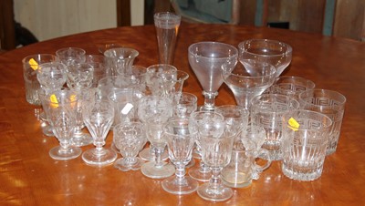 Lot 4095 - A collection of various drinking glasses, 19th...