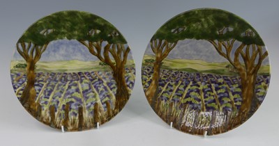 Lot 7 - A pair of Cobridge Stoneware plates in the...