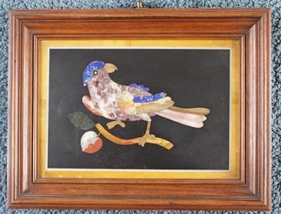 Lot 4313 - A 19th century Italian pietra-dura panel...