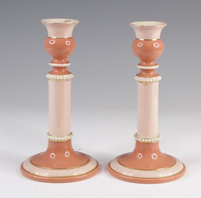 Lot 4080 - A pair of Carlton ware table candlesticks,...