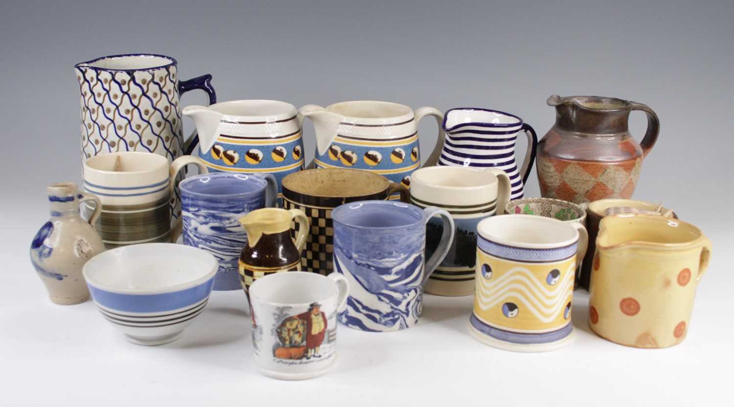 Lot 4076 - A collection of mixed teawares, 19th century...
