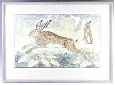 Lot 4347 - Richard Bawden RWS NEAC RE (b.1936) - Hares at...