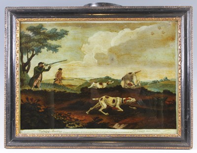 Lot 4305 - A George III reverse engraving on glass...