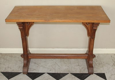 Lot 4471 - A Victorian pitched pine ecclesiastical side...