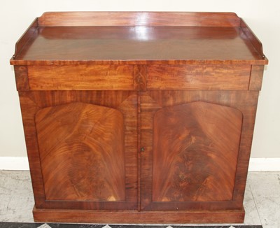 Lot 4515 - A George IV flame mahogany chiffonier, having...