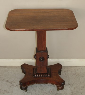 Lot 4374 - A William IV rosewood round cornered fixed top...