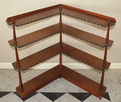 Lot 4411 - A Victorian mahogany four-tier open corner...