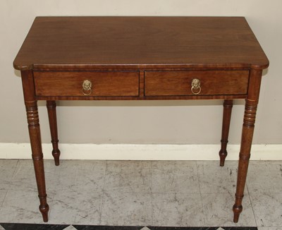 Lot 4509 - A Regency mahogany two drawer side table,...