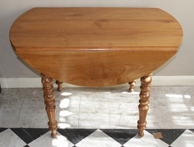 Lot 4520 - A 19th century sycamore dropflap kitchen table,...