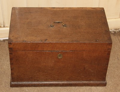 Lot 4379 - A circa 1900 provincial oak hinge topped table...