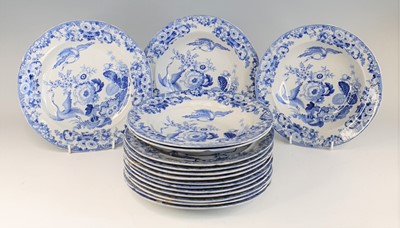 Lot 2232 - A Hicks and Meigh blue and white ironstone...