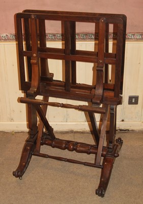 Lot 4370 - An early Victorian rosewood folio stand,...