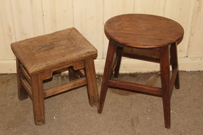 Lot 4367 - A 19th century mahogany oval topped stool,...