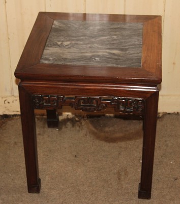 Lot 4472 - A circa 1900 Chinese 'rosewood' and grey...