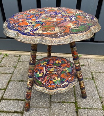 Lot 4527 - An early 20th century Indian decoupage...