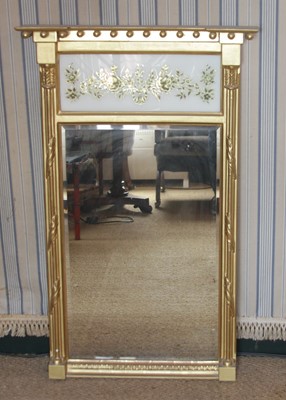 Lot 4407 - A Regency style giltwood wall mirror, having...