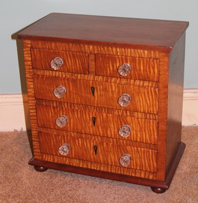 Lot 4451 - A Victorian satinwood squarefront apprentice...