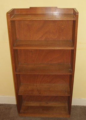 Lot 4440 - A 1930s oak five-tier freestanding open...