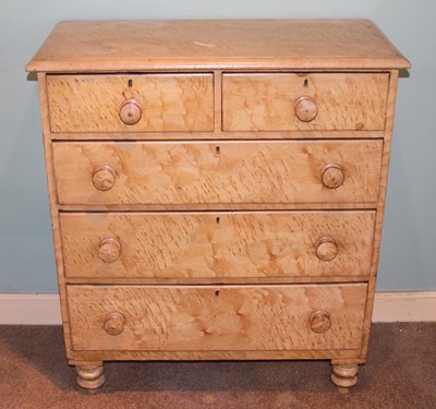 Lot 4396 - A Victorian scrumble-finish pine chest of two...