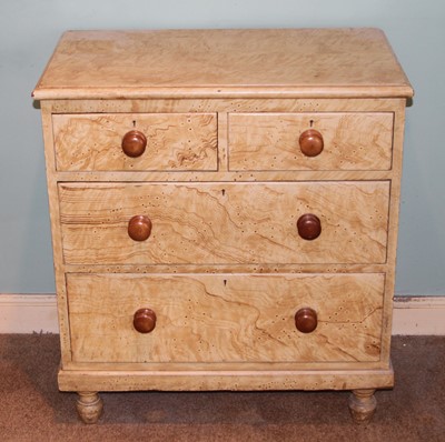 Lot 4437 - A small Victorian scrumble-finish pine...