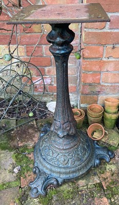 Lot 4553 - A Victorian heavy cast iron pedestal table...