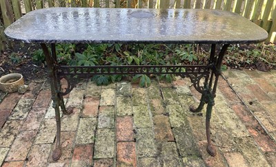 Lot 4558 - A late Victorian green painted cast iron and...