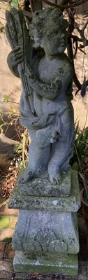 Lot 4538 - A large reconstituted stone garden figural...