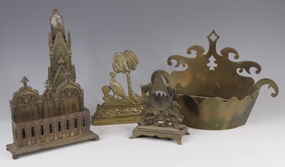 Lot 4246 - A 19th century Dutch brass ecclesiastical wall...