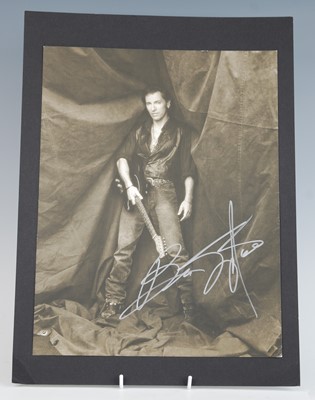 Lot 1135 - Bruce Springsteen, a 38.5 x 29.5cm black and...