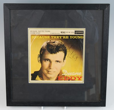 Lot 1141 - Duane Eddy, Because They'are Young, 7" sleeve...