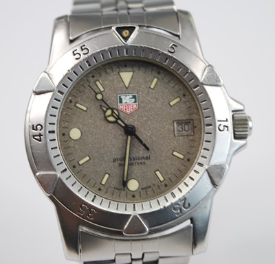 Lot 2430 - A stainless steel Tag Heuer Professional...