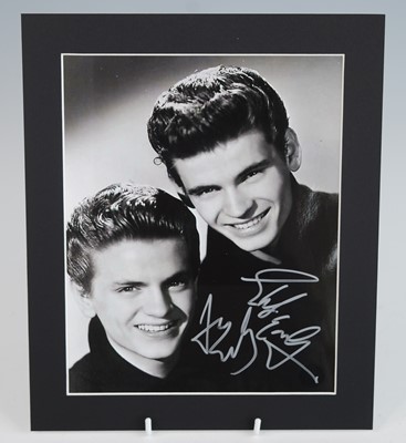 Lot 1136 - The Everly Brothers, a 25 x 20cm black and...