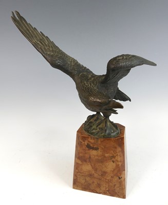 Lot 287 - A French Art Deco bronze model of an eagle, in...