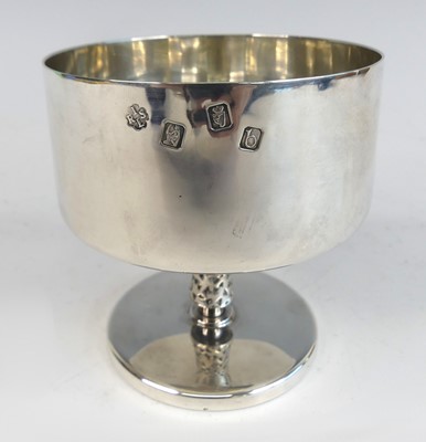 Lot 184 - A 1960s Irish silver squat wine chalice, of...