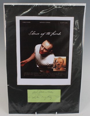 Lot 1204 - Anthony Hopkins, an autograph album page...