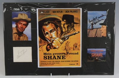 Lot 1211 - Shane (1953), Alan Ladd (Shane) autograph...