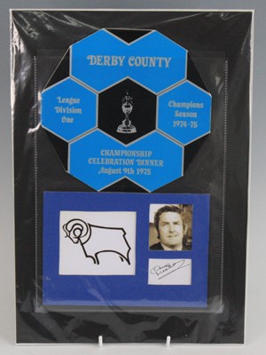 Lot 1270 - Derby County, a menu for the League Division...
