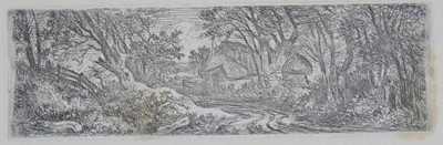 Lot 2608 - John Crome (1768-1821) - Rustic road with barn,...