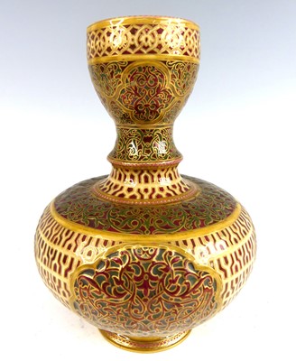 Lot 122 - An early 20th century pottery vase by Zsolnay...